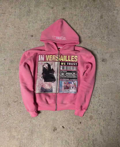 Retro Fashion Printed Pattern Hoodie